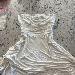 Chic White Strapless Dress